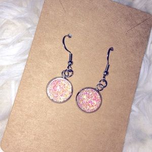 Faux druzy quartz earrings NEW!!!